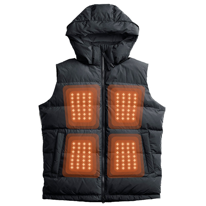 MEN’S BLACK HEATED VEST  (3)